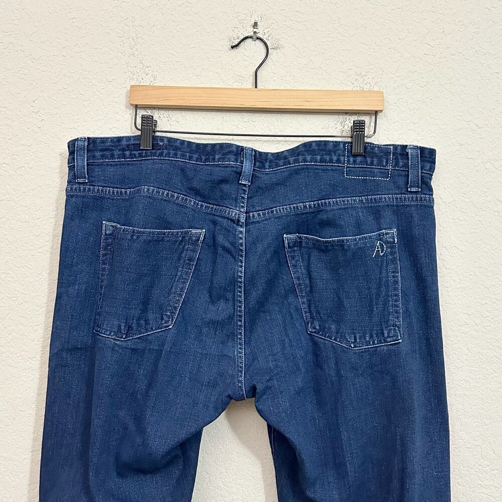 AGAVE DENIM No.30S Modern Selvage Jeans Blue Button Fly Slim Straight Leg - Picture 5 of 16